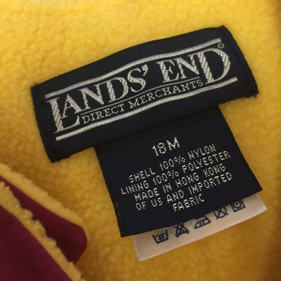 ๐ธ LANDS END GIRLS NYLON SNOW SKI OVERALLS BIB PANTS SIZE 18 MONTHS ๐ธ - Picture 7 of 8